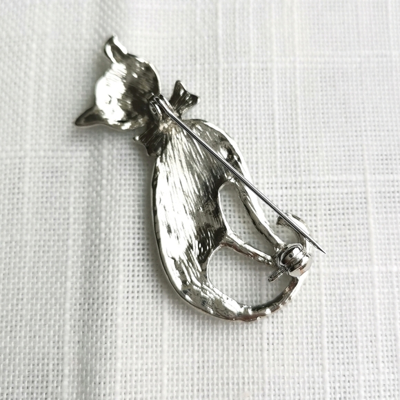 NWT crystal cat brooch pin - Picture 2 of 5